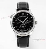 ZF Factory 1:1 Swiss Replica Jaeger leCoultre Master Watch Black Leather Strap